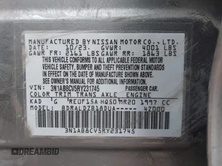 2024 Nissan Sentra SV with VIN 3N1AB8CV5RY231745, listed as a IAAI auction lot 41512325 with 30,802 mi miles. Bid and sale history available at carsss.com. Image 9.