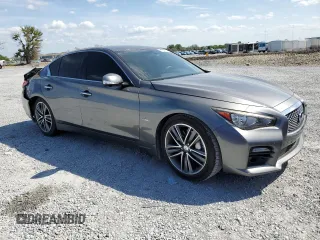 2014 Infiniti Q50 Hybrid Sport with VIN JN1AV7AP0EM691995, listed as a Copart auction lot 51041375 with Not Provided miles and Salvage Title. Bid and sale history available at carsss.com. Image 4.