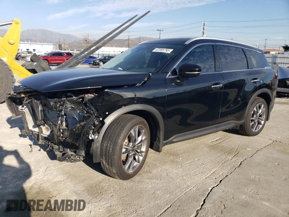 2024 Infiniti QX60 Luxe z VIN 5N1DL1FR3RC355370, wystawiony jako Copart lot #42385795 z przebiegiem 7 394 mil mil oraz Szkoda całkowita • Salvage title. Historia ofert i sprzedaży dostępna na DreamBid. Obrazek 1.