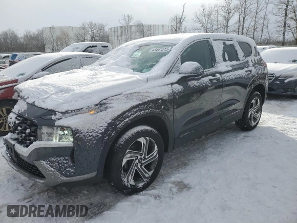 2021 Hyundai Santa Fe SE with VIN 5NMS1DAJ4MH347227, listed as a Copart auction lot 43447315 with 72,702 mi miles and Salvage Title. Bid and sale history available at carsss.com. Image 1.