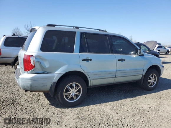 2003 Honda Pilot EX with VIN 2HKYF18403H561000, listed as a Copart auction lot 46505175 with 219,039 mi miles and Salvage Title. Bid and sale history available at DreamBid. Image 3.