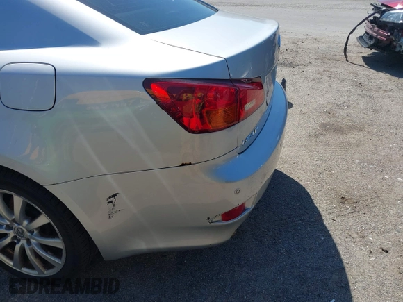2006 Lexus IS 250 with VIN JTHCK262765001622, listed as a IAAI auction lot 41993744 with 190,407 mi miles and . Bid and sale history available at DreamBid. Image 13.