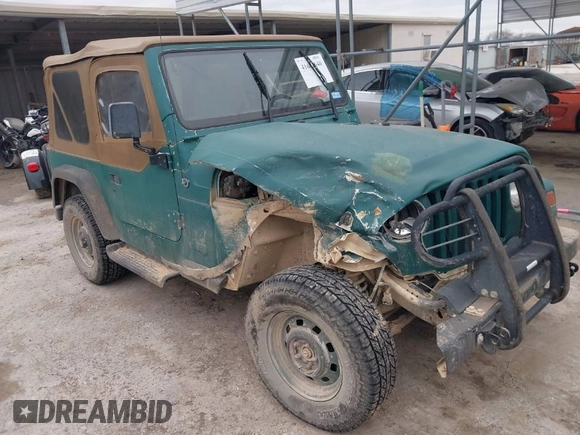 1997 Jeep Wrangler SE with VIN 1J4FY29P1VP408966, listed as a IAAI auction lot 41683640 with 106,910 mi miles. Bid and sale history available at carsss.com. Image 1.