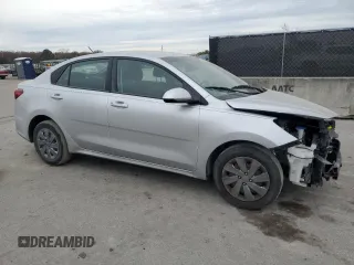 2020 Kia Rio LX with VIN 3KPA24AD7LE352849, listed as a Copart auction lot 88843725 with 80,805 mi miles and Salvage Title. Bid and sale history available at carsss.com. Image 4.