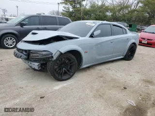 2020 Dodge Charger Scat Pack with VIN 2C3CDXGJ2LH241037, listed as a Copart auction lot 44135045 with 39,066 mi miles and Salvage Title. Bid and sale history available at carsss.com. Image 1.
