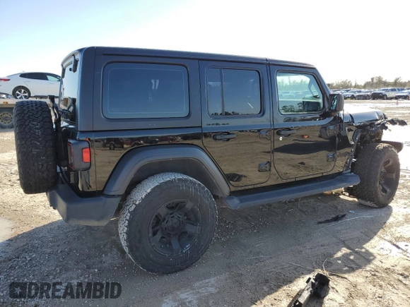 2022 Jeep Wrangler Unlimited Sport with VIN 1C4HJXDG4NW206622, listed as a Copart auction lot 47971005 with 62,240 mi miles and Salvage Title. Bid and sale history available at DreamBid. Image 3.