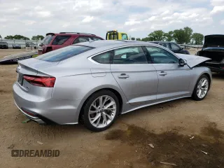 2020 Audi A5 Sportback Premium Plus with VIN WAUCNCF59LA020388, listed as a Copart auction lot 55458853 with 35,331 mi miles. Bid and sale history available at carsss.com. Image 3.