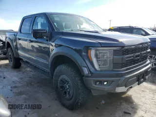 2023 Ford F-150 Raptor with VIN 1FTFW1RG0PFD16861, listed as a Copart auction lot 45338035 with 19,454 mi miles and Salvage Title. Bid and sale history available at DreamBid. Image 4.