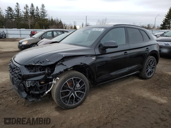 2023 Audi Q5 S line Premium Plus with VIN WA1EAAFY4P2183661, listed as a Copart auction lot 48610815 with 22,414 mi miles and Salvage Title. Bid and sale history available at carsss.com. Image 1.