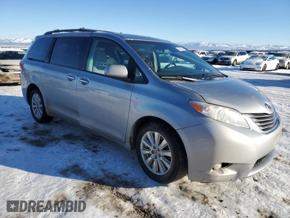 2017 Toyota Sienna XLE with VIN 5TDDZ3DC7HS153013, listed as a Copart auction lot 41402205 with 89,466 mi miles and Salvage title. Bid and sale history available at DreamBid. Image 4.