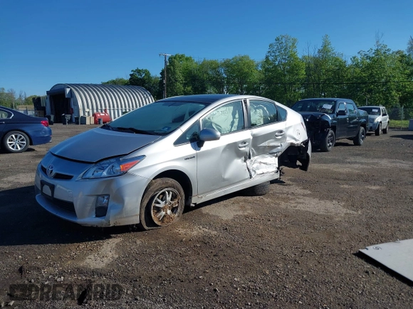 2010 Toyota Prius II with VIN JTDKN3DU9A0109681, listed as a IAAI auction lot 42200067 with 190,741 mi miles. Bid and sale history available at carsss.com. Image 2.