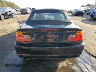 2001 BMW 3 Series 325Ci with VIN WBABS33421JY53592, listed as a Copart auction lot 80011414 with 0 mi miles and Salvage Title. Bid and sale history available at carsss.com. Image 6.