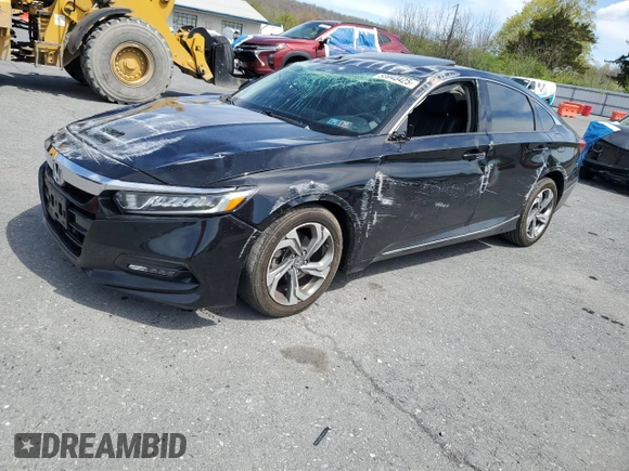 2018 Honda Accord EX-L z VIN 1HGCV1F50JA089735, wystawiony jako Copart lot #53943425 z przebiegiem 128 549 mil mil oraz Szkoda całkowita • Salvage title. Historia ofert i sprzedaży dostępna na DreamBid. Obrazek 1.