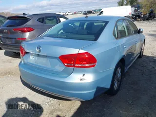 2012 Volkswagen Passat S w/Appearance with VIN 1VWAP7A39CC103581, listed as a IAAI auction lot 41837612 with 190,125 mi miles. Bid and sale history available at carsss.com. Image 4.