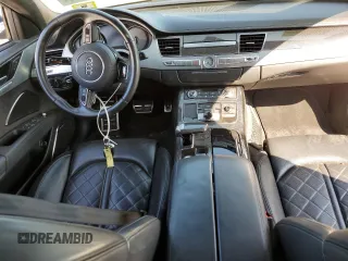 2014 Audi S8 with VIN WAUD2AFD6EN004797, listed as a Copart auction lot 69993344 with 124,196 mi miles and Salvage Title. Bid and sale history available at carsss.com. Image 8.