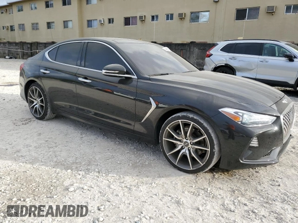 2021 Genesis G70 2.0T z VIN KMTG44LA7MU066768, wystawiony jako Copart lot #79995804 z przebiegiem 19 460 mil mil oraz Nie do naprawy • Non repairable. Historia ofert i sprzedaży dostępna na DreamBid. Obrazek 4.