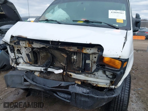 2013 Ford Econoline Cargo Commercial with VIN 1FTNE1EW6DDB31491, listed as a IAAI auction lot 41860383 with 278,572 mi miles. Bid and sale history available at carsss.com. Image 6.