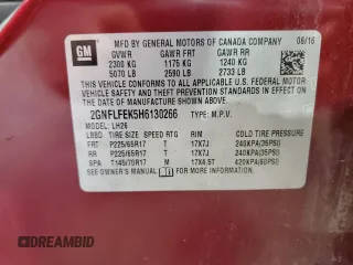 2017 Chevrolet Equinox LT with VIN 2GNFLFEK5H6130266, listed as a Copart auction lot 48787785 with 95,899 mi miles and Clean Title. Bid and sale history available at carsss.com. Image 13.