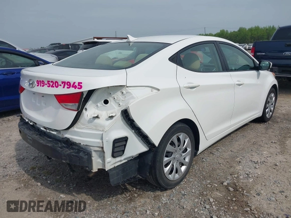 2011 Hyundai Elantra GLS with VIN 5NPDH4AE3BH033821, listed as a IAAI auction lot 42034422 with 222,069 mi miles. Bid and sale history available at carsss.com. Image 4.