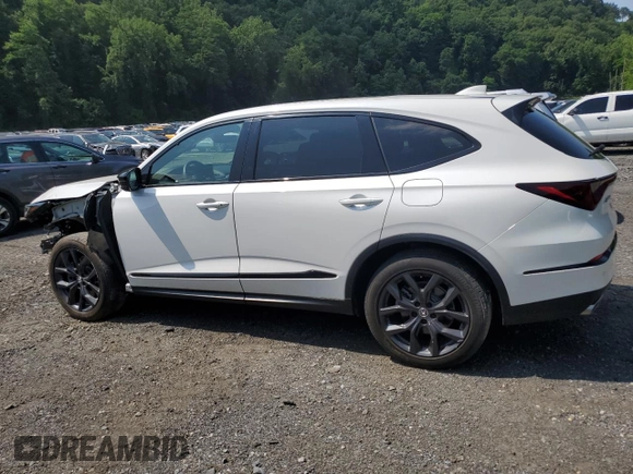 2023 Acura MDX w/A-Spec Package with VIN 5J8YE1H05PL042995, listed as a Copart auction lot 62337905 with 45,893 mi miles and Salvage title. Bid and sale history available at DreamBid. Image 2.