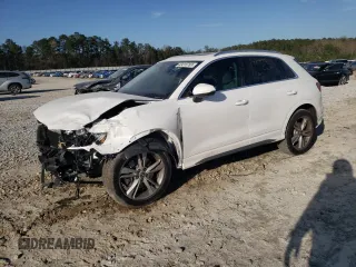2020 Audi Q3 S line Prestige with VIN WA1FECF31L1120851, listed as a Copart auction lot 43015763 with 10,048 mi miles. Bid and sale history available at carsss.com. Image 1.
