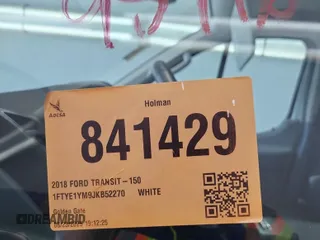 2018 Ford Transit with VIN 1FTYE1YM9JKB52270, listed as a IAAI auction lot 42714304 with 95,416 mi miles and . Bid and sale history available at DreamBid. Image 17.