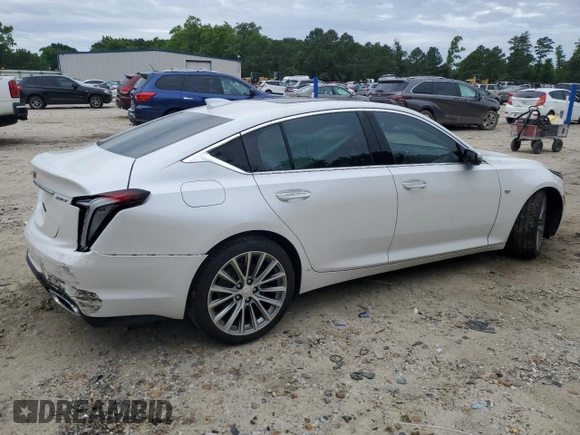 2020 Cadillac CT5 Premium Luxury with VIN 1G6DN5RK3L0117566, listed as a Copart auction lot 58163615 with Not provided miles and Salvage title. Bid and sale history available at DreamBid. Image 3.