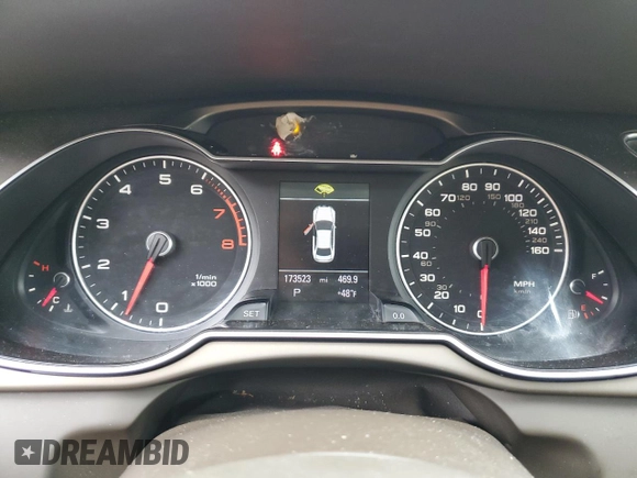 2013 Audi A4 Premium Plus с VIN WAUEFAFL1DN035597, выставлен на аукционе Copart как лот 48017165 с пробегом 173 523 миль миль и Списание • Salvage title. История ставок и продаж доступна на DreamBid. Изображение 9.