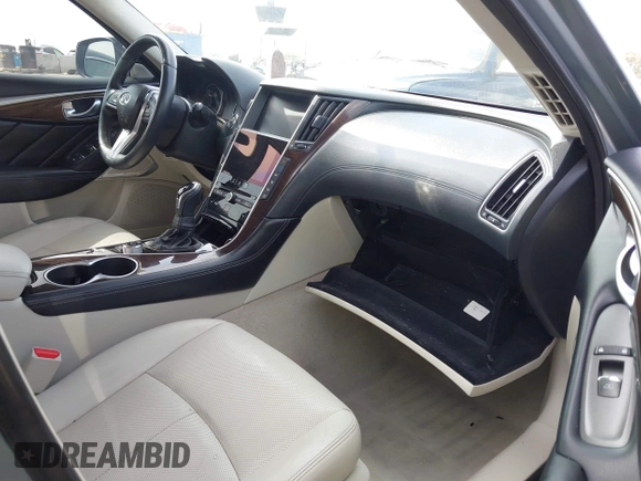 2018 Infiniti Q50 3.0t LUXE with VIN JN1EV7AP9JM352079, listed as a IAAI auction lot 42030404 with 62,550 mi miles. Bid and sale history available at carsss.com. Image 5.