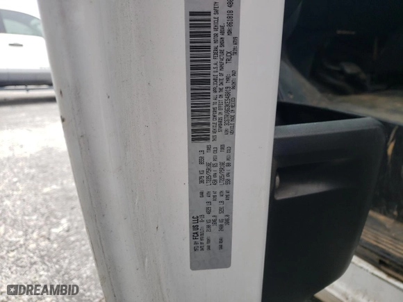 2019 Ram ProMaster Cargo Van with VIN 3C6TRVBG3KE548019, listed as a Copart auction lot 46722215 with 125,332 mi miles and Salvage Title. Bid and sale history available at carsss.com. Image 13.