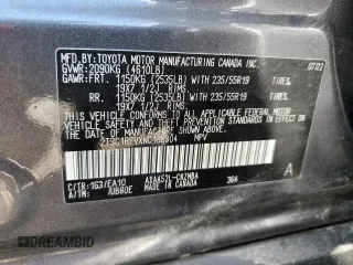 2022 Toyota RAV4 XLE Premium with VIN 2T3C1RFVXNC198804, listed as a Copart auction lot 52865365 with 50,677 mi miles and Non repairable. Bid and sale history available at DreamBid. Image 13.
