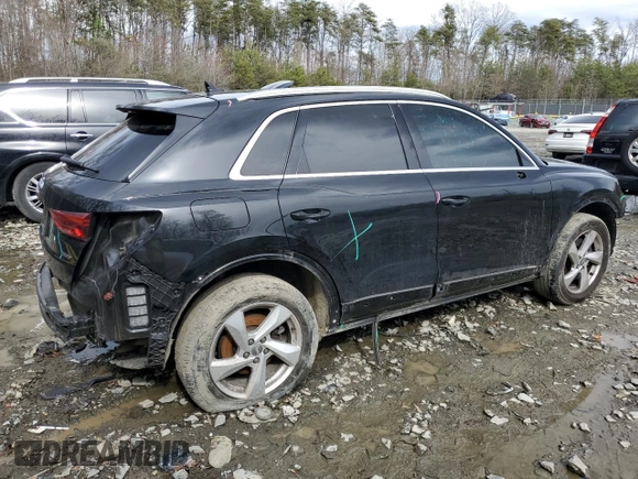 2020 Audi Q3 Premium with VIN WA1AECF30L1025756, listed as a Copart auction lot 50295125 with 77,389 mi miles and Salvage title. Bid and sale history available at DreamBid. Image 3.