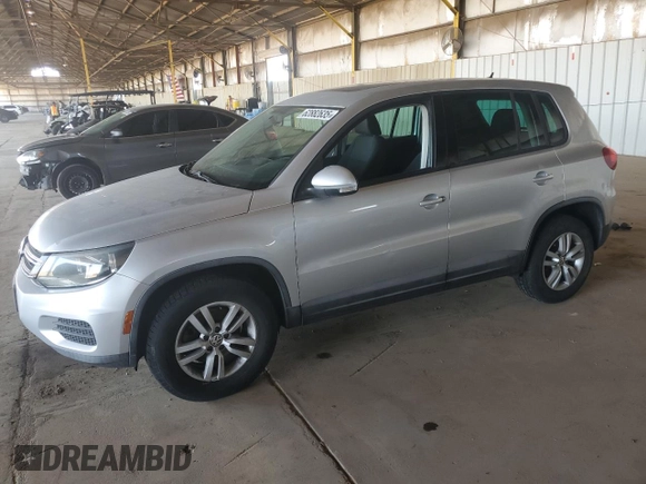 2013 Volkswagen Tiguan S with VIN WVGAV3AX8DW576243, listed as a Copart auction lot 62882635 with 115,113 mi miles and Clean title. Bid and sale history available at DreamBid. Image 1.