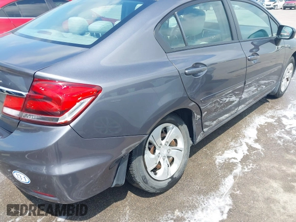 2015 Honda Civic LX with VIN 2HGFB2F59FH561578, listed as a IAAI auction lot 42622451 with 115,387 mi miles and . Bid and sale history available at DreamBid. Image 6.