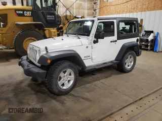 2012 Jeep Wrangler Sport with VIN 1C4AJWAG7CL256428, listed as a Copart auction lot 66923465 with 36,478 mi miles and Salvage title. Bid and sale history available at DreamBid. Image 1.