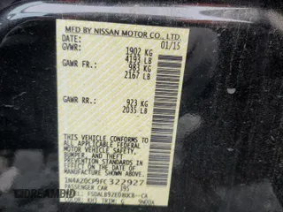 2015 Nissan LEAF SL with VIN 1N4AZ0CP9FC322927, listed as a Copart auction lot 88519705 with 58,552 mi miles and Salvage Title. Bid and sale history available at DreamBid. Image 12.