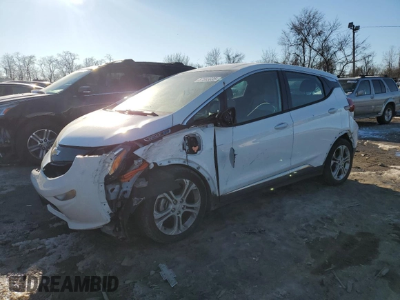 2018 Chevrolet Bolt EV LT with VIN 1G1FW6S02J4111709, listed as a Copart auction lot 87593035 with 37,125 mi miles and Salvage Title. Bid and sale history available at carsss.com. Image 1.