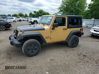 2014 Jeep Wrangler Sport with VIN 1C4AJWAG9EL190595, listed as a Copart auction lot 62496955 with 248,484 mi miles and Salvage title. Bid and sale history available at DreamBid. Image 1.
