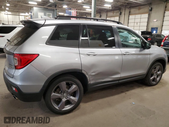 2021 Honda Passport Touring with VIN 5FNYF8H92MB016307, listed as a Copart auction lot 53087325 with 77,126 mi miles and Salvage Title. Bid and sale history available at carsss.com. Image 3.