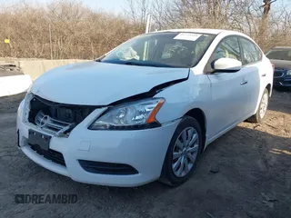 2015 Nissan Sentra S with VIN 3N1AB7AP6FY357106, listed as a IAAI auction lot 41773210 with 138,621 mi miles. Bid and sale history available at carsss.com. Image 2.