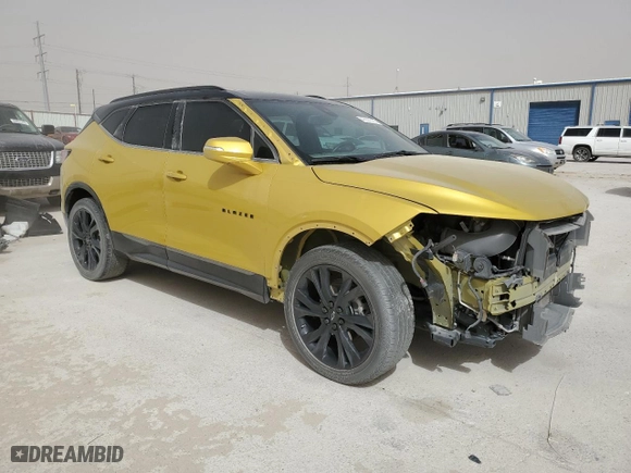 2022 Chevrolet Blazer RS with VIN 3GNKBERS9NS202427, listed as a Copart auction lot 49227585 with 50,021 mi miles and Salvage Title. Bid and sale history available at carsss.com. Image 4.