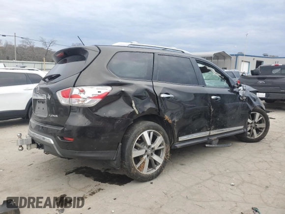 2016 Nissan Pathfinder Platinum with VIN 5N1AR2MN5GC623078, listed as a Copart auction lot 82706664 with 0 mi miles and Salvage Title. Bid and sale history available at carsss.com. Image 3.