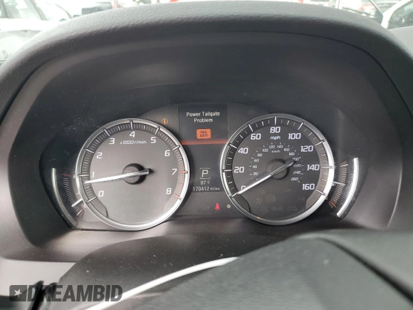 2014 Acura MDX with VIN 5FRYD4H27EB047134, listed as a Copart auction lot 71303134 with 170,412 mi miles and Salvage Title. Bid and sale history available at carsss.com. Image 9.