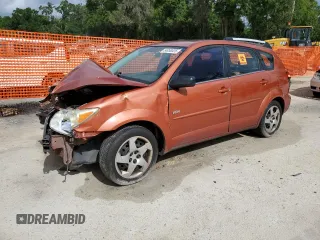 2005 Pontiac Vibe with VIN 5Y2SL63875Z409443, listed as a Copart auction lot 54958525 with 187,005 mi miles and Salvage title. Bid and sale history available at DreamBid. Image 1.