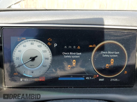 2023 Hyundai Tucson SEL with VIN 5NMJFCAE3PH210830, listed as a Copart auction lot 53682455 with 21,535 mi miles and Salvage Title. Bid and sale history available at DreamBid. Image 9.