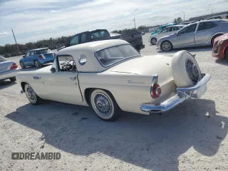 1956 Ford Thunderbird with VIN P6FH266640, listed as a Copart auction lot 76715884 with 12,494 mi miles and Salvage Title. Bid and sale history available at DreamBid. Image 2.