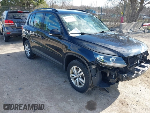 2017 Volkswagen Tiguan S with VIN WVGAV7AX6HK016922, listed as a IAAI auction lot 42032319 with 104,358 mi miles and . Bid and sale history available at DreamBid. Image 1.