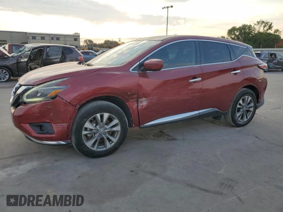 2018 Nissan Murano S with VIN 5N1AZ2MG9JN165381, listed as a Copart auction lot 67824824 with 58,112 mi miles and Clean Title. Bid and sale history available at DreamBid. Image 1.