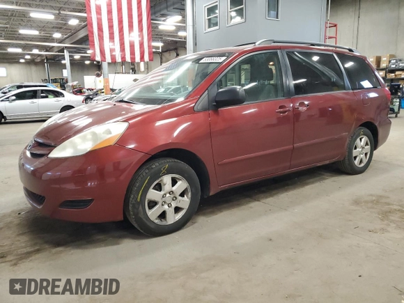 2006 Toyota Sienna CE with VIN 5TDZA23C66S461893, listed as a Copart auction lot 53066325 with 183,315 mi miles and Salvage Title. Bid and sale history available at carsss.com. Image 1.