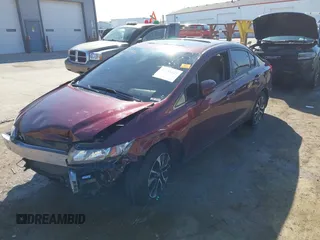 2015 Honda Civic EX with VIN 19XFB2F89FE073610, listed as a IAAI auction lot 41753222 with 121,100 mi miles and . Bid and sale history available at carsss.com. Image 6.